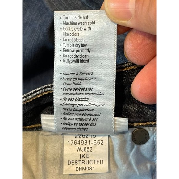 Paige Womens Jeans Verdugo Ankle Stretch Low Rise Distressed Blue Size 26 - Picture 10 of 10